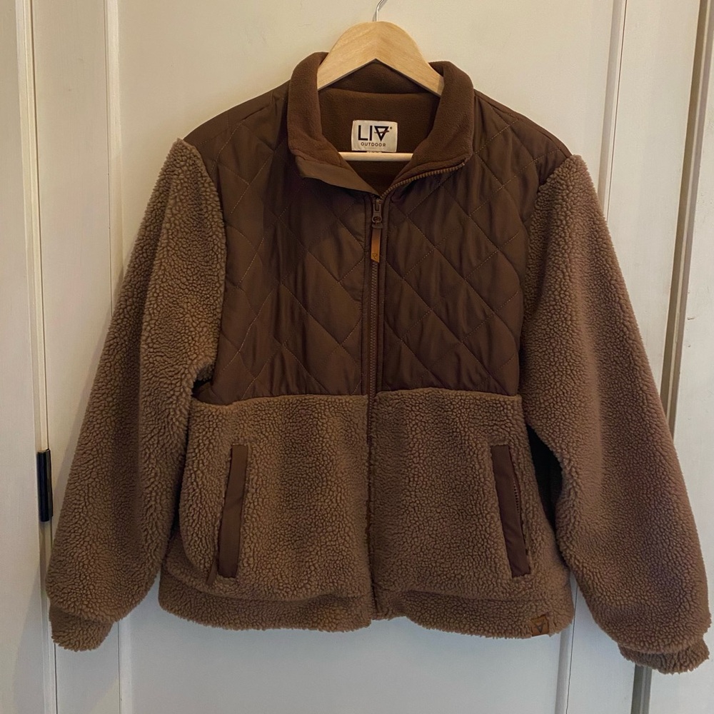 LIV Outdoor Brown Quilted and Sherpa Jacket